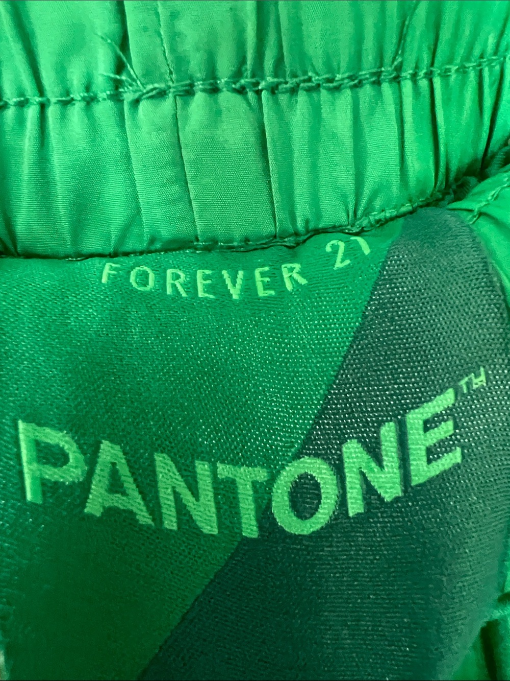 Pantone Women's Emerald Green Quilted Jogger Pants - Picture 3 of 5
